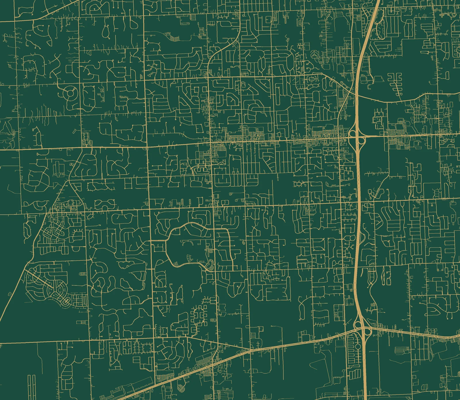 Street map of Canton, Michigan