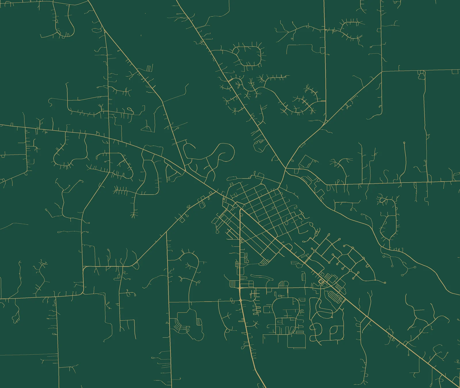Street map of Dexter, Michigan