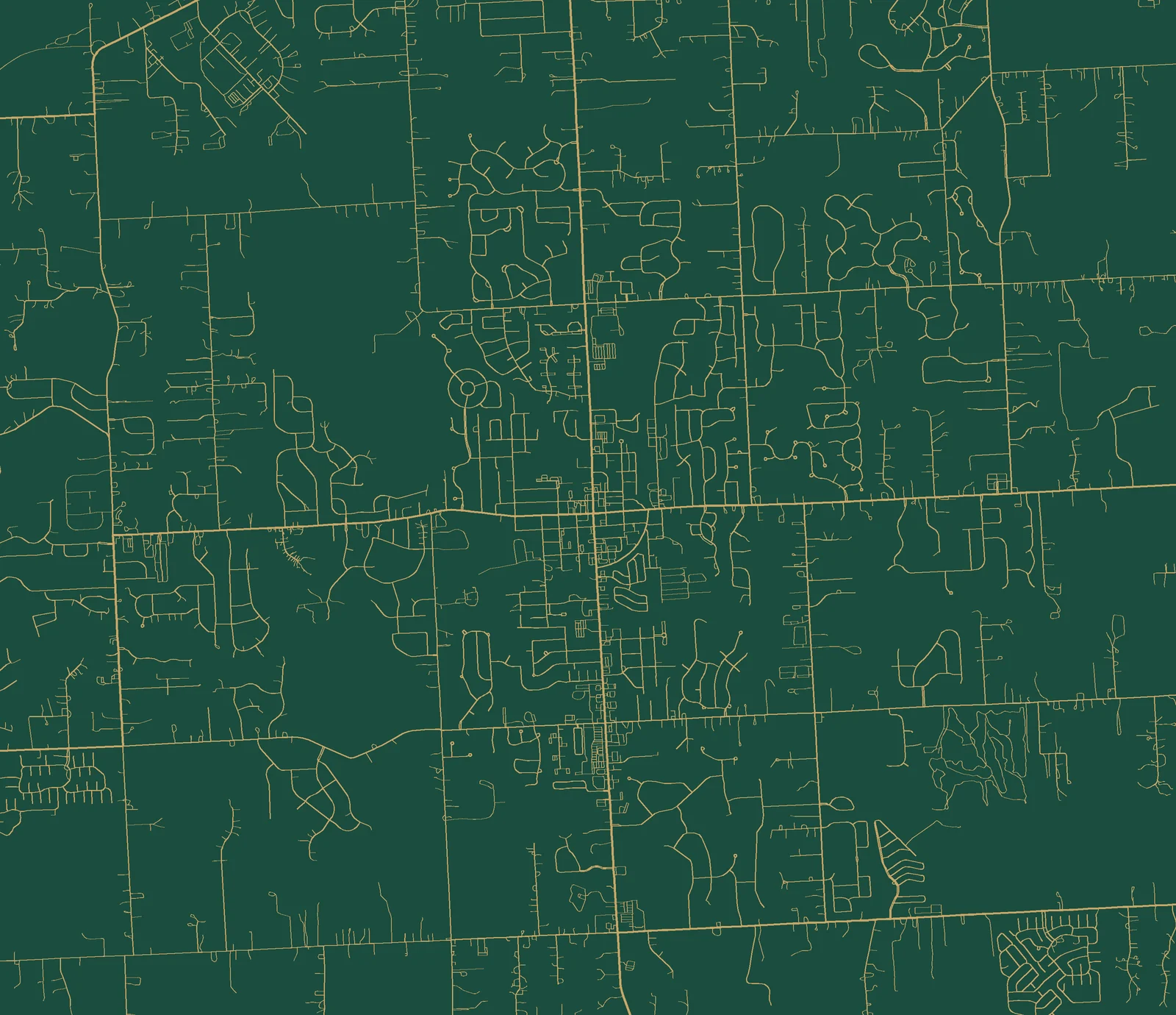 Street map of South Lyon, Michigan